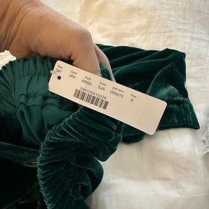 Jcrew green velvet pants